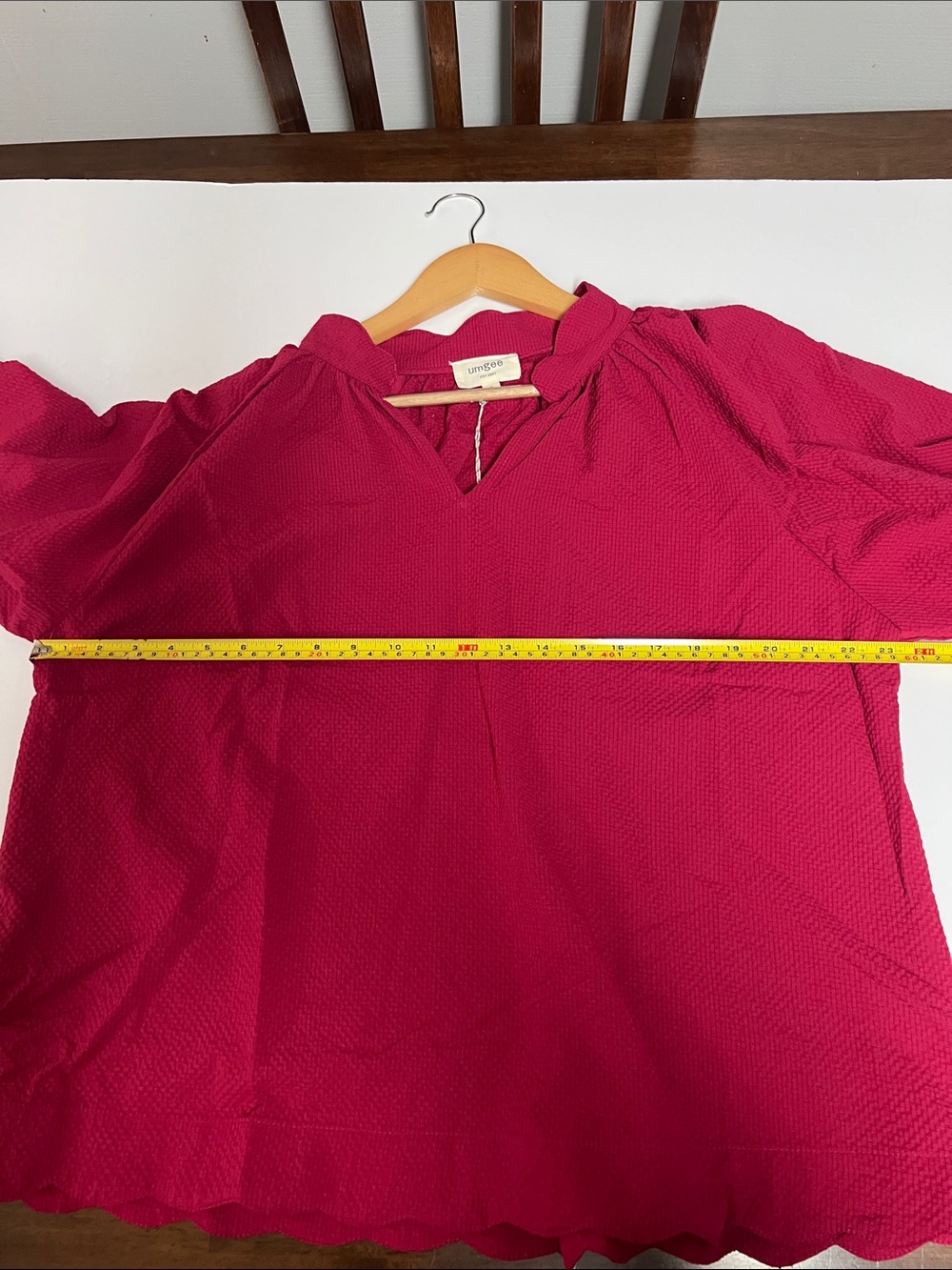 NWT Umgee Textured Blouse Shirt Top XL Red - Picture 10 of 13